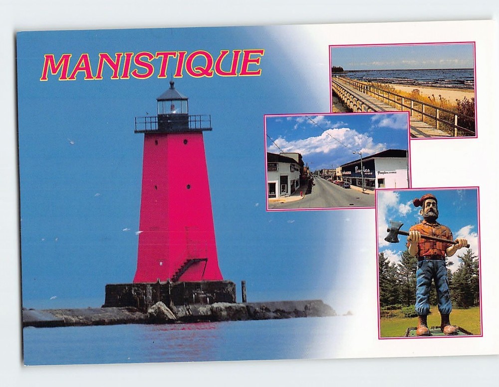 Postcard Scenes & Views Manistique Michigan USA