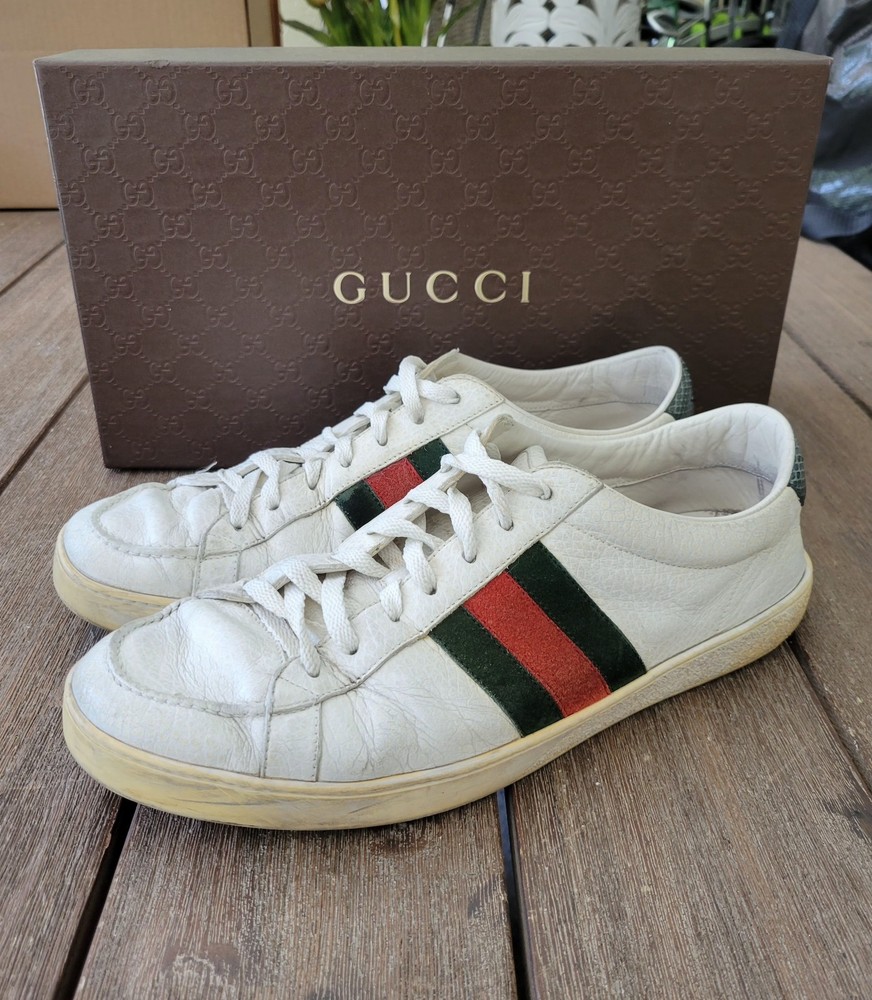 GUCCI Ace Sneakers 337222 Men's US Size 10.5 w/ Box