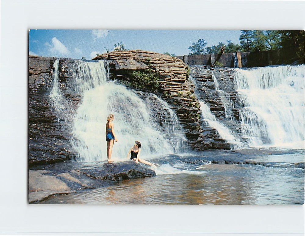 Postcard DeSoto Falls DeSoto State Park Alabama USA