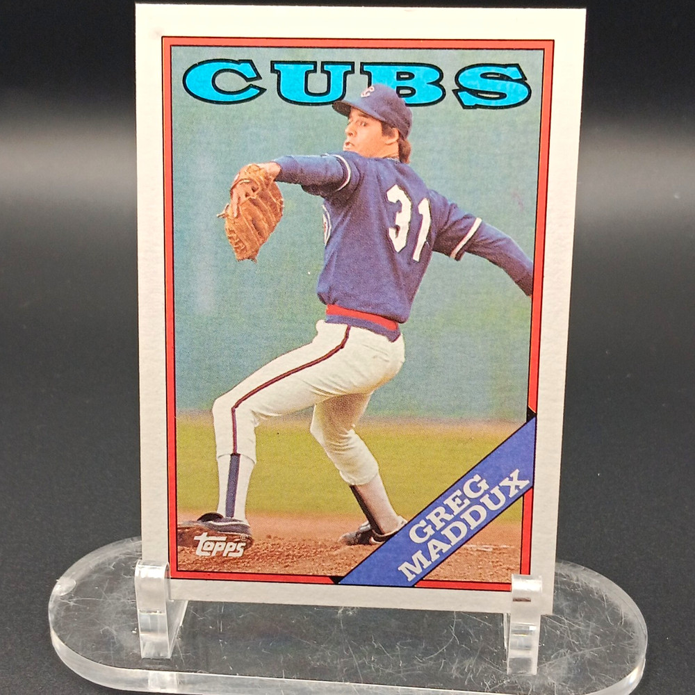 Topps Greg Maddux MLB Baseball 2-Card Lot 1988 #361 Cubs Braves