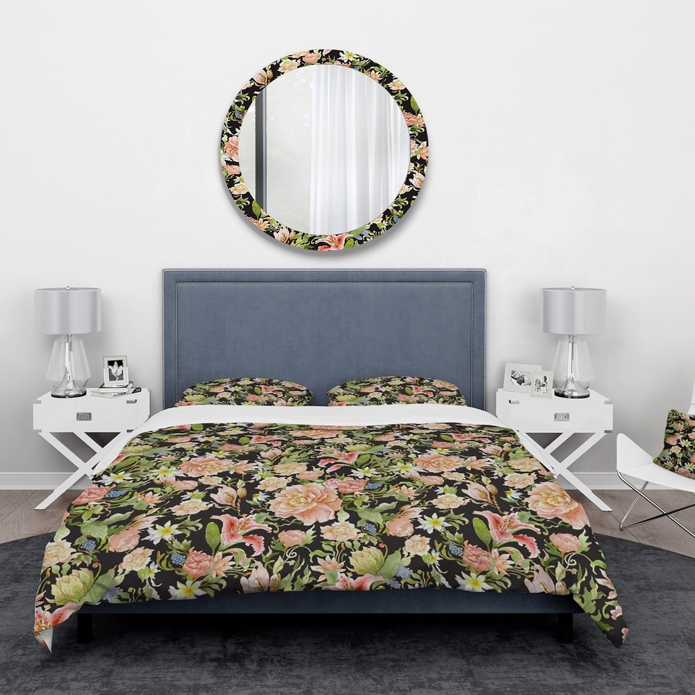 Designart 'Pink Watercolored Blossoming Flowers' Floral