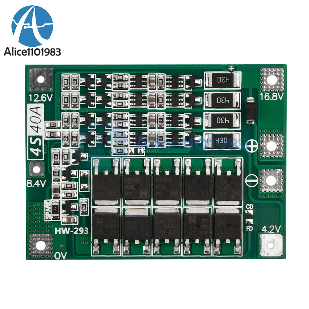 10PCS 4S 16.8V 40A BMS 18650 Li-ion Battery Drill Motor Charger Protection Board