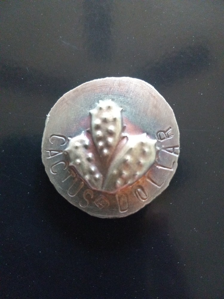 1 Oz Silver Hand Poured Round, Cactus Dollar, M6 Metals