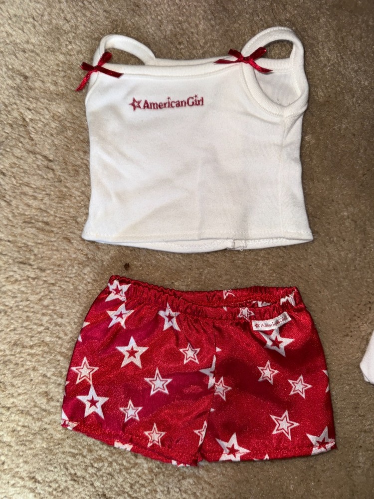 American Girl Doll Starry Dreams Red Star Pajama Set