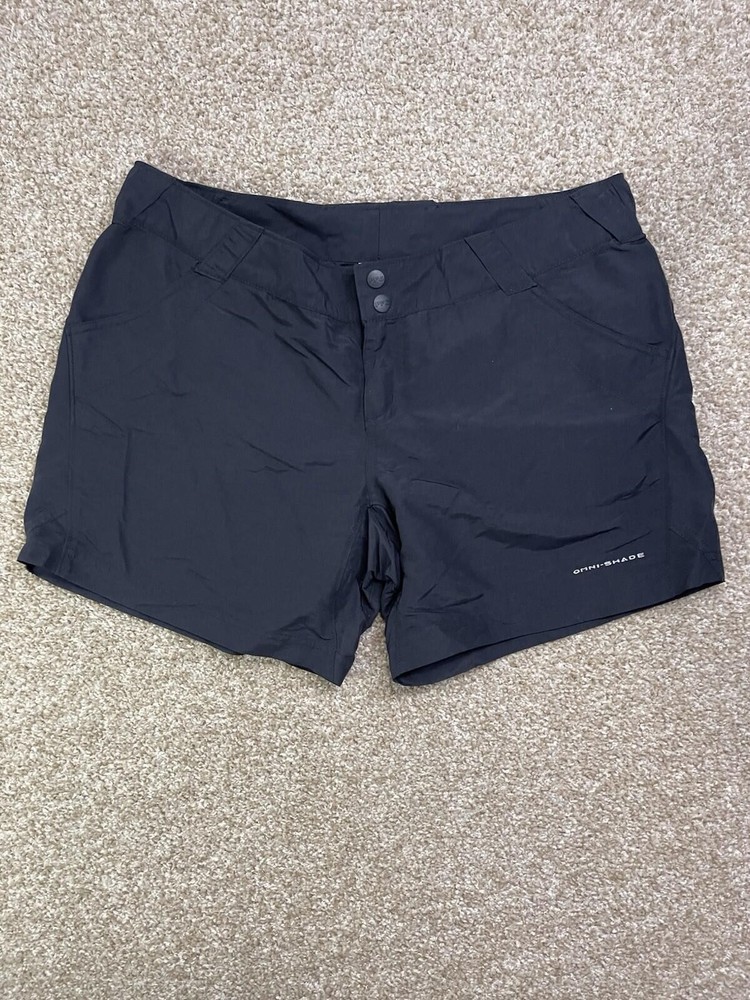 COLUMBIA PFG Shorts Size XL Black Nylon Elastane Women's Activewear Fishing
