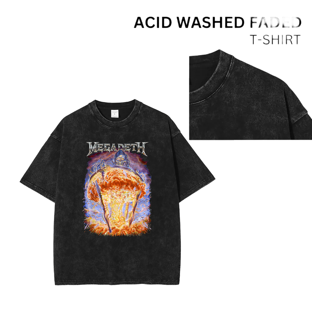 90s Vintage Acid Washed Faded Rock Band T-Shirt Unisex 102262