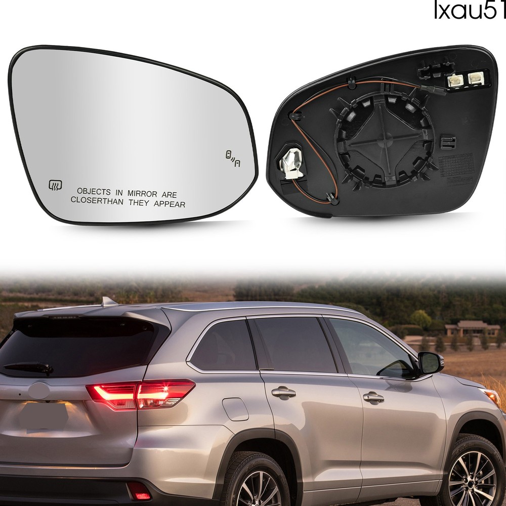For Toyota Highlander 2014-2019 Pair Side Mirror Glass W/ Blind Spot Heated