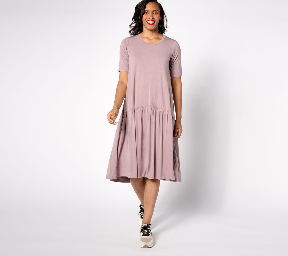 Maya J Women's Dress Sz XL Rayon 230 Elbow Sleeve Brown A638428
