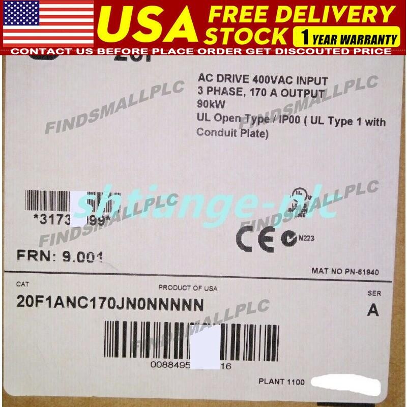 New 20F1ANC170JN0NNNNN PowerFlex Air Cooled 753 AC Drive US Free Tax