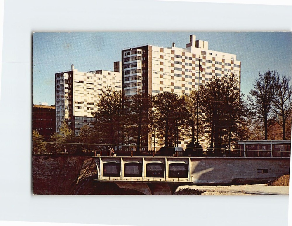 Postcard High rise apartments along scenic Lake Erie Cleveland Ohio USA