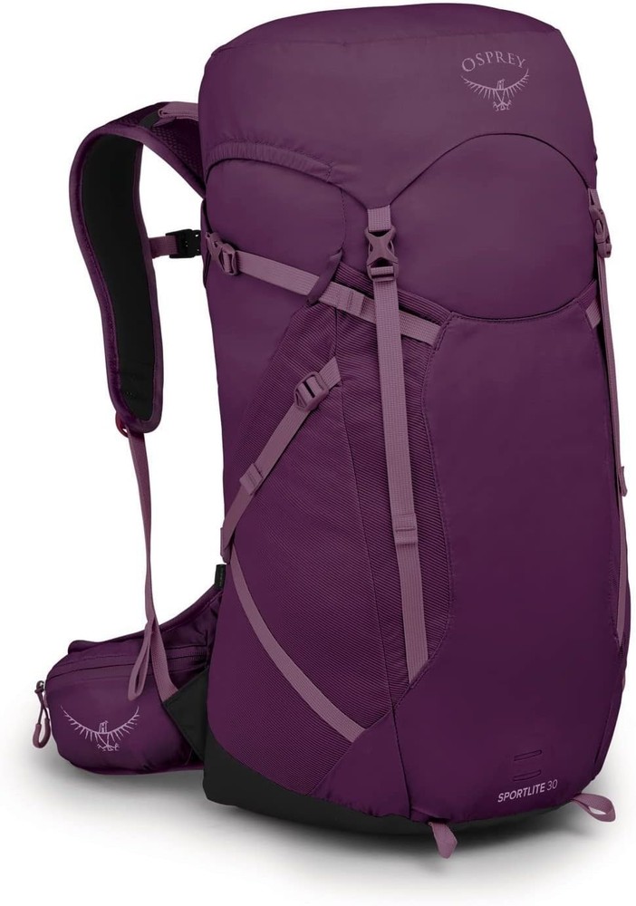 Osprey Sportlite 30L Unisex Hiking Backpack, Aubergine Purple, M/L