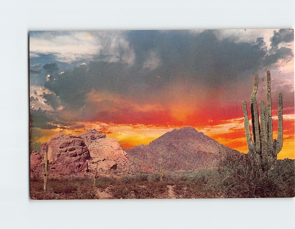Postcard Spectacular Sunrise Over Camelback Mountain Scottsdale Arizona