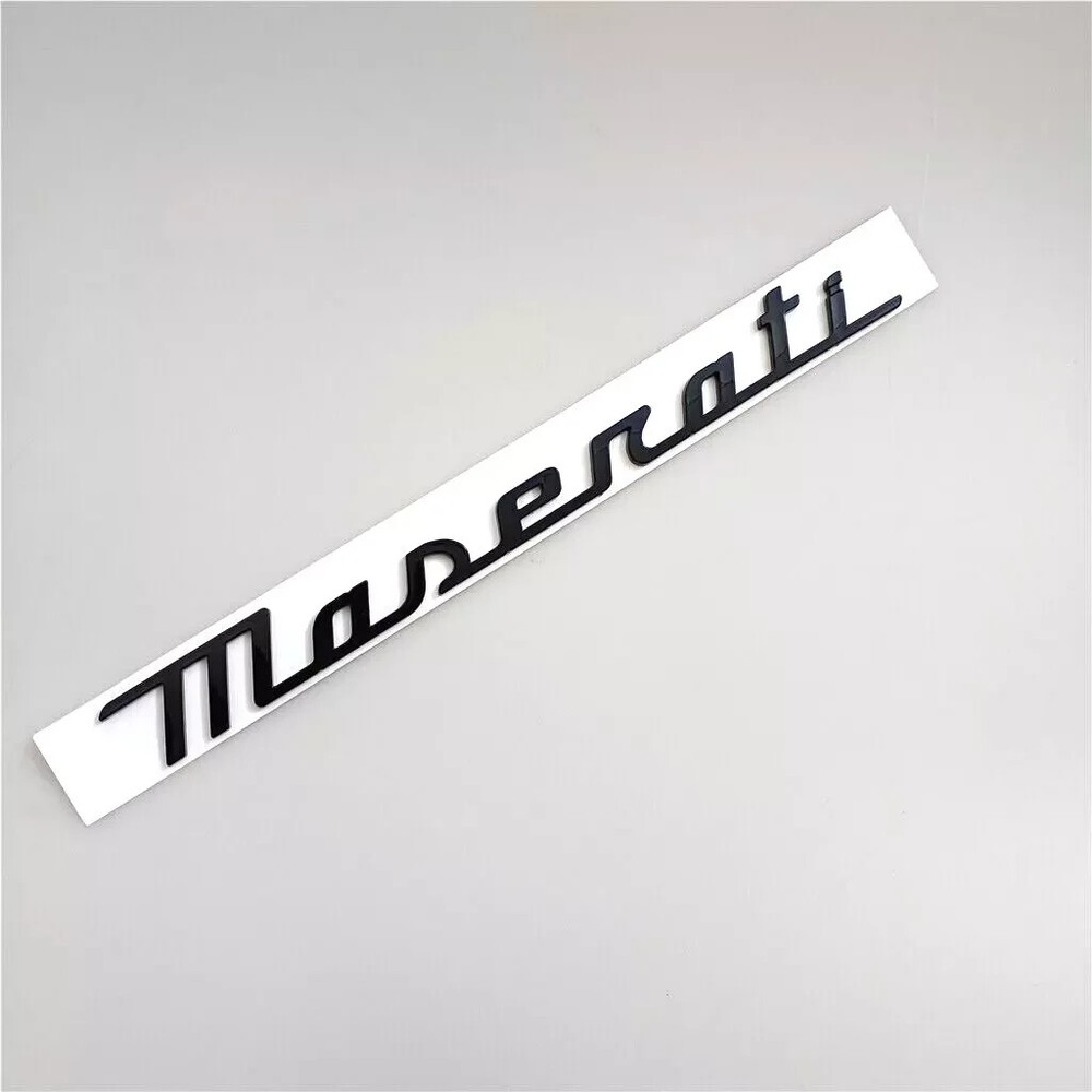 Maserati Quattroporte Grecale Levante MC20 Gloss Black Rear Emblem Badge