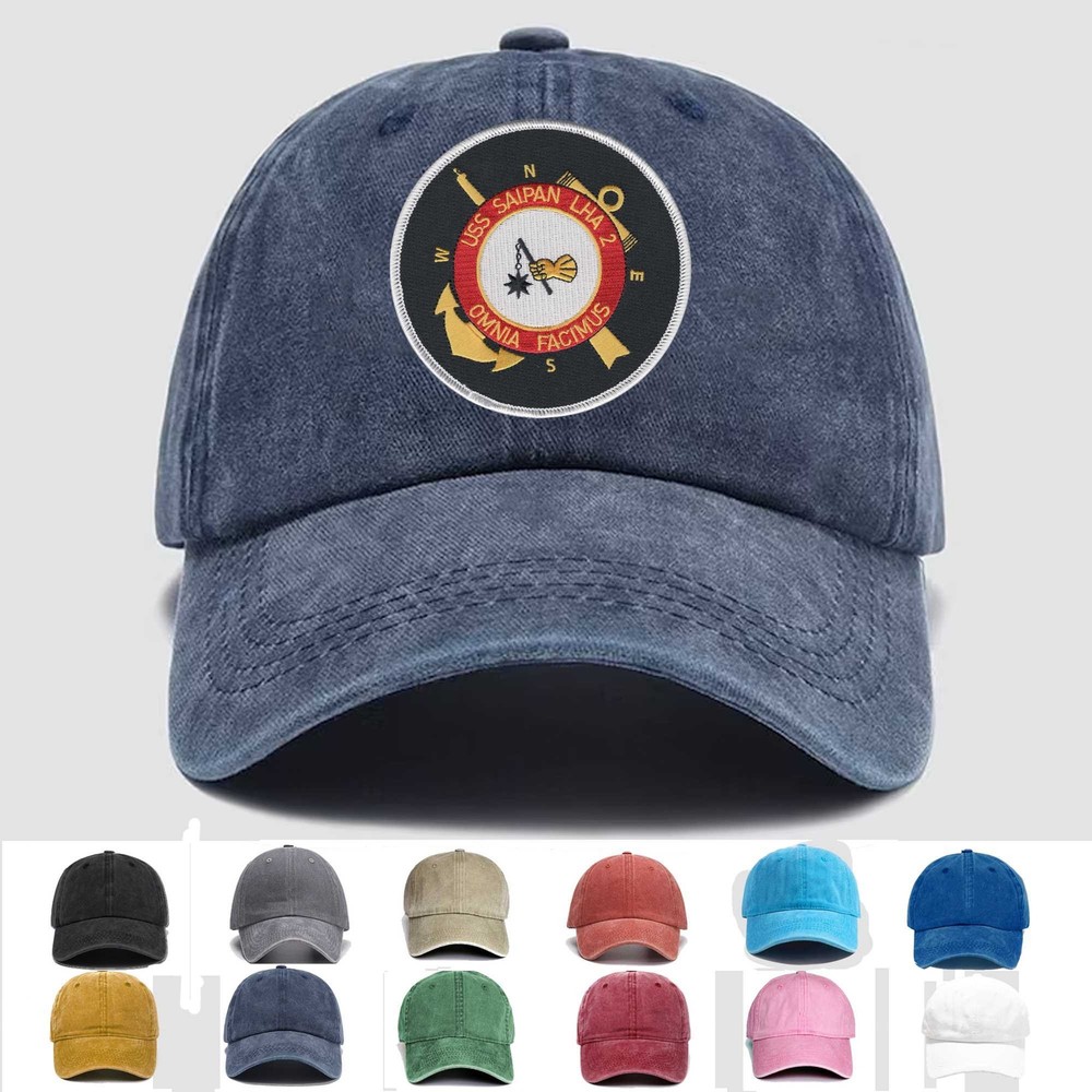 Custom Personalization Embroidered Hat LHA-2 USS Saipan, Veteran Cap, Gift Idea