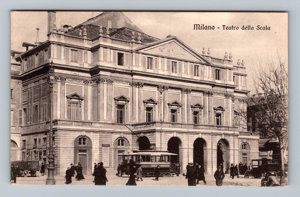 Italy- Milan La Scala Theater Standard Souvenir Postal Vintage c1919 Postcard
