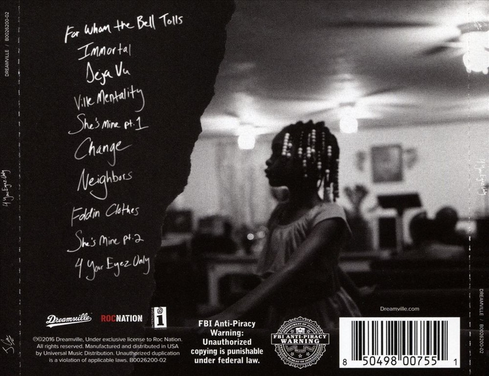 J. Cole 4 Your Eyez Only New Cd