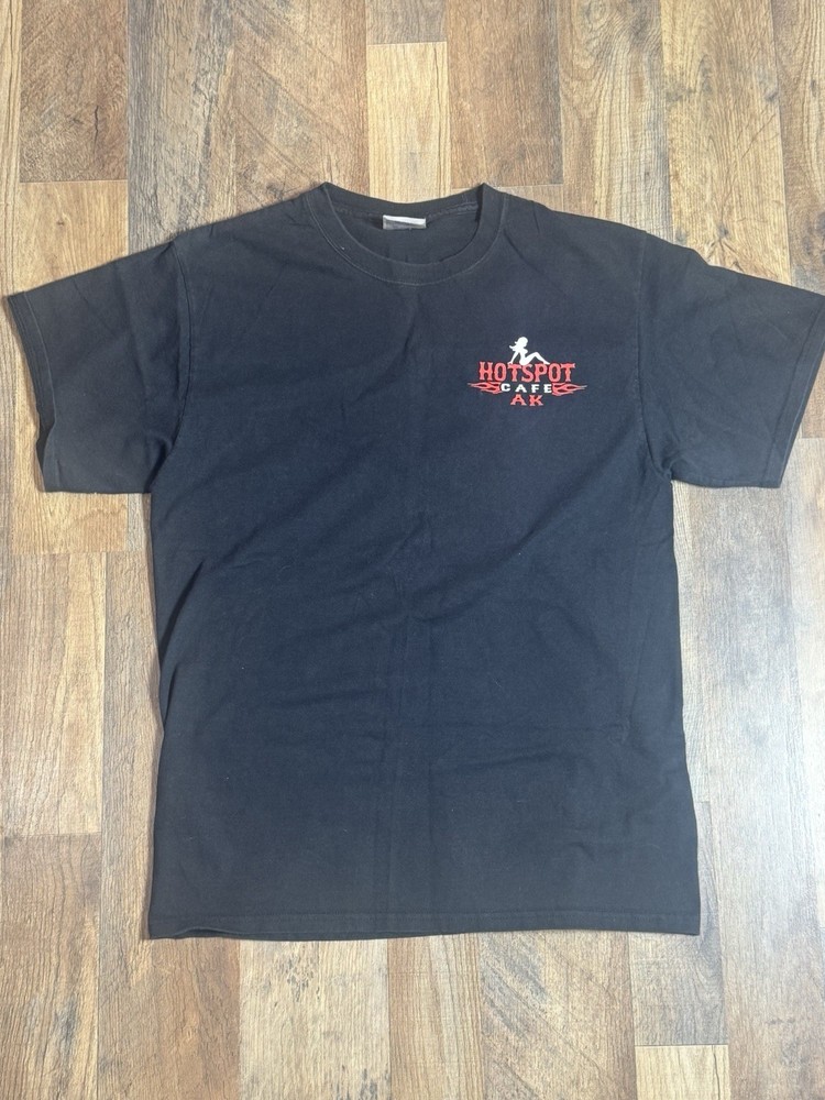 Y2K Hot Spot T Shirt Size M Nice Graphic Print Short Sleeve