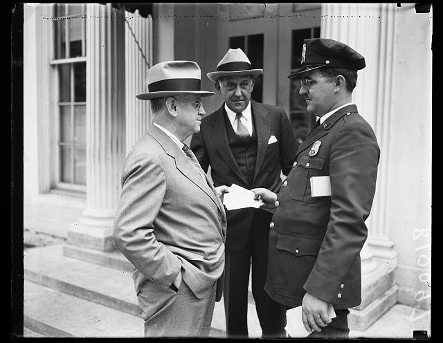 Photo:Harold Ickes, left. White House, Washington, D.C.