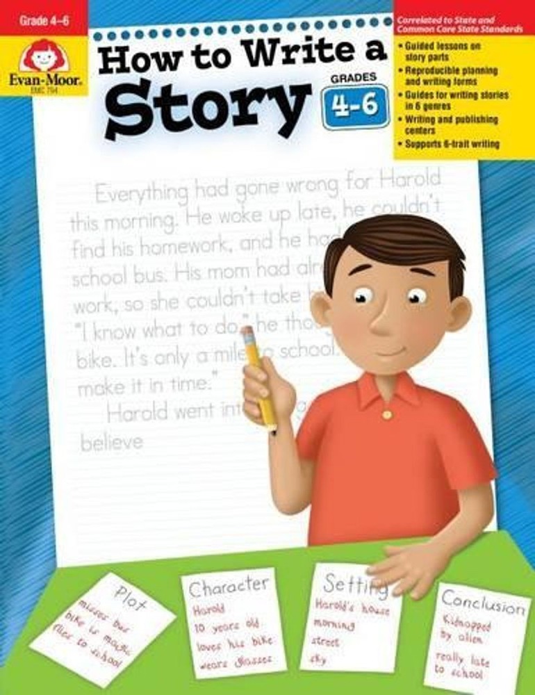 How to Write a Story, Grades 4-6 by Evan-Moor Educational Publishers (English) P