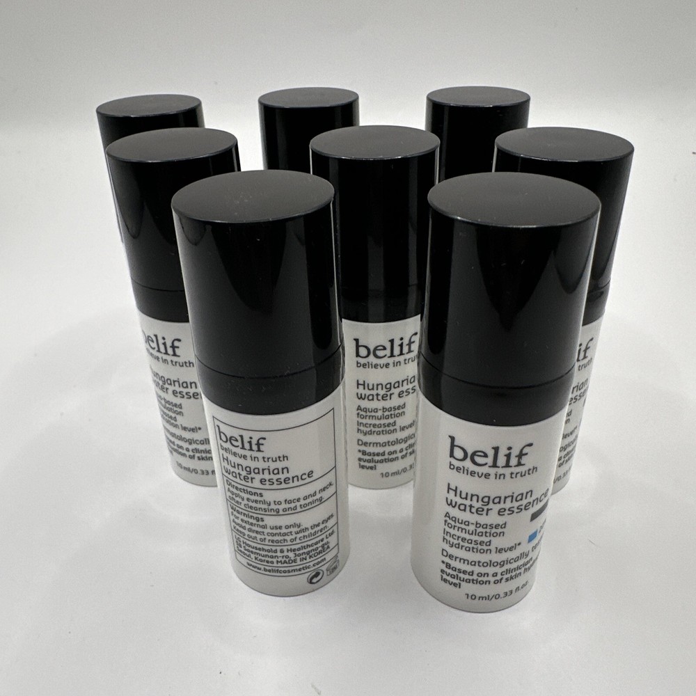 Belif Believe in Truth Hungarian Water Essence 10 ml / .33 oz ea LOT OF 8