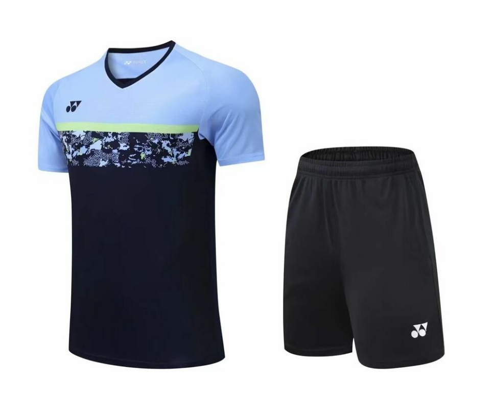 Men's Sportswear Sports Top Tennis Shirt Badminton Set T-shirt and Shorts