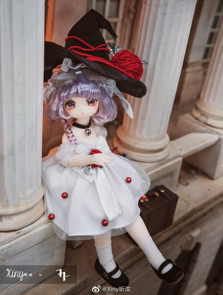 BJD 1/4 scale dress white doll Cat Witch MDD MSD