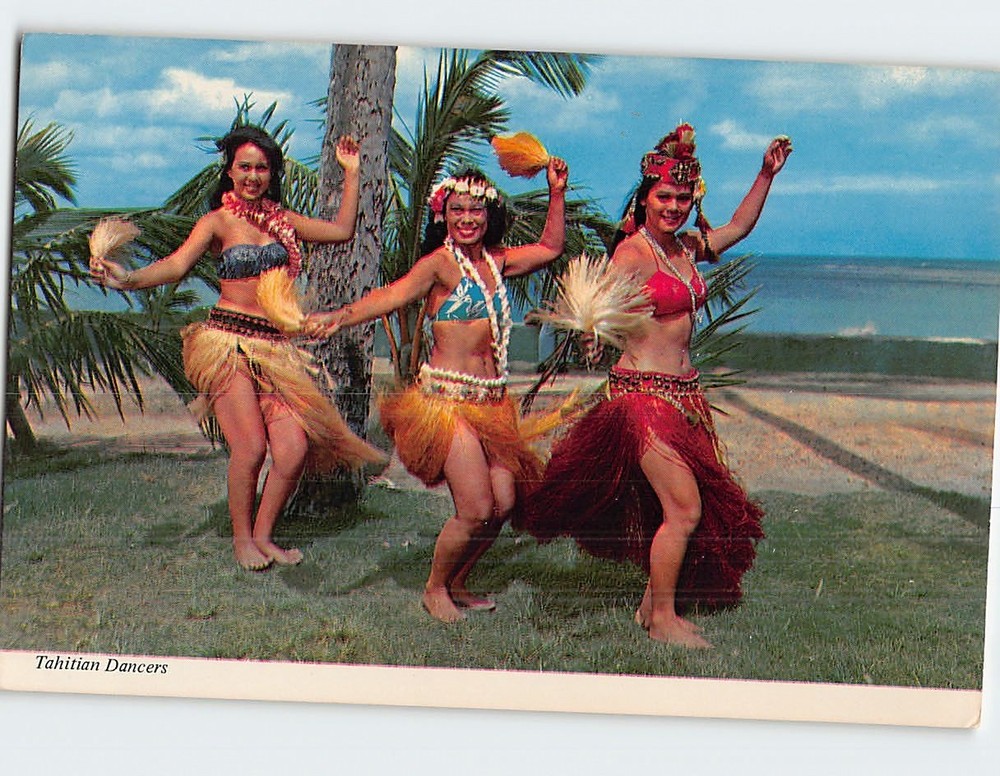 Postcard Tahitian Dancers Kodak Hula Show Hawaii USA