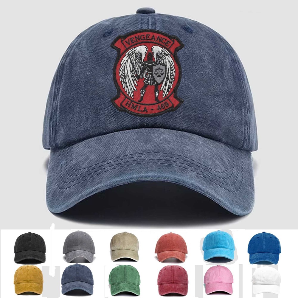 Custom Embroidered Hat HMLA-469 Light Attack Helicopter Squadron, Veteran Cap
