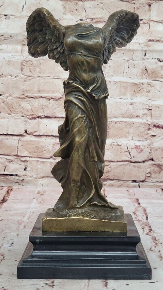 Bronze Winged Headless Athena Greek Roman Antique Statue Art Sculpture