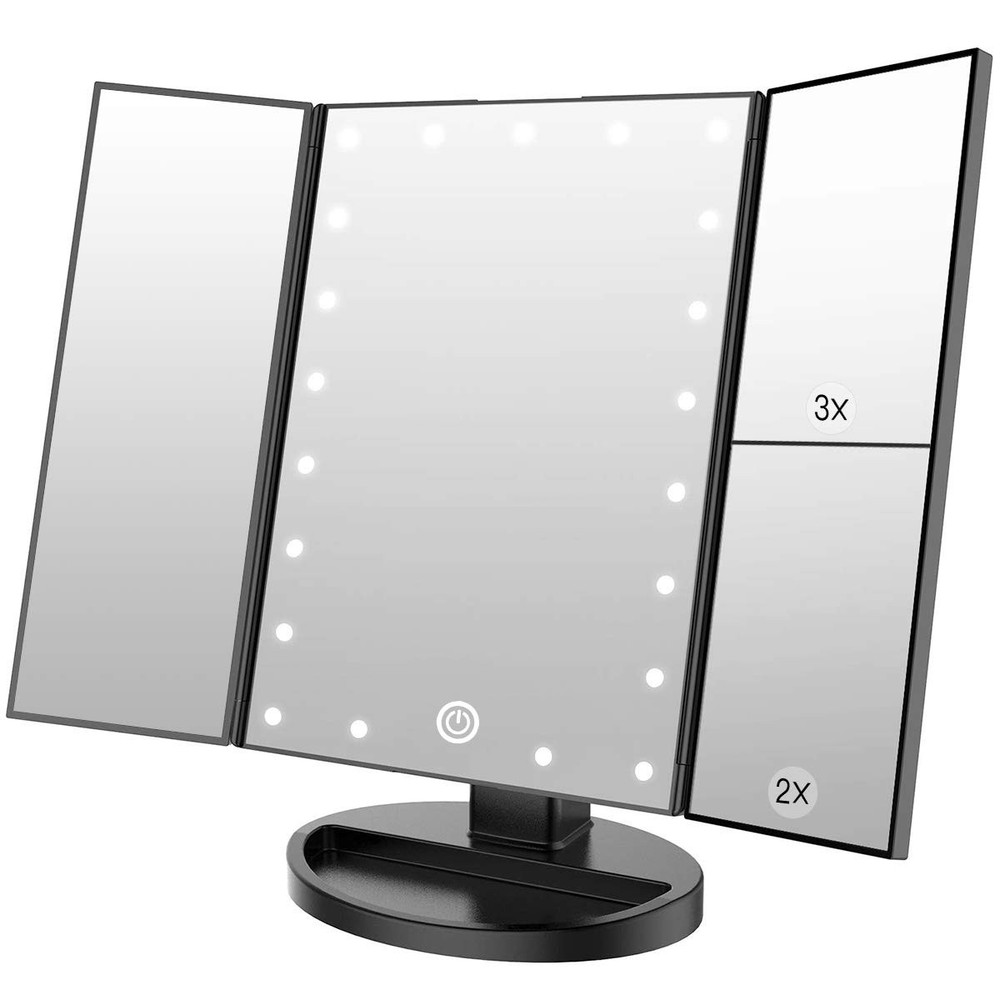 Makeup Mirror with 21 LED Lights,Power Supply Modes, Adjustable Touch Screen ...