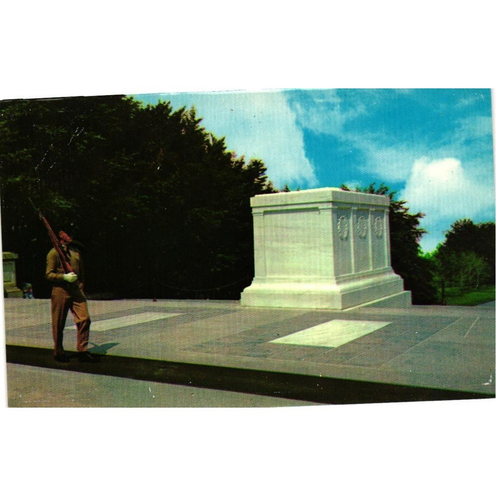 Vintage Tomb of the Unknown Soldier Postcard Arlington National Cemetery Capsco