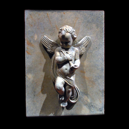 Angel-Eros Trumpet Wall Relief Sculpture Plaque Art Decor