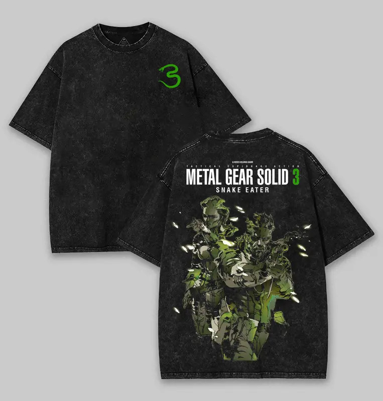 Metal Gear Solid 3 Snake Eater T-Shirt Game Lover Game Shirt Vintage Unisex