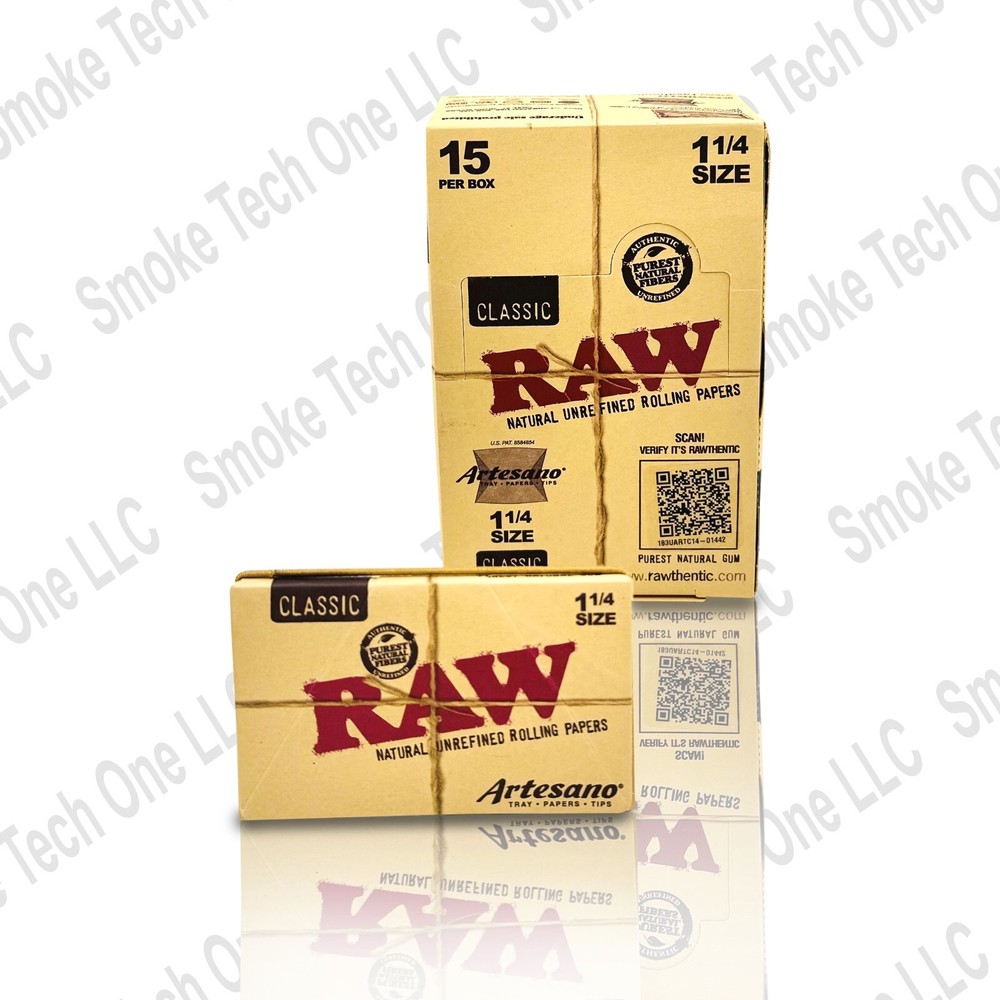 RAW Artesano 1 1/4 Rolling Papers - 15 Packs per Display Case