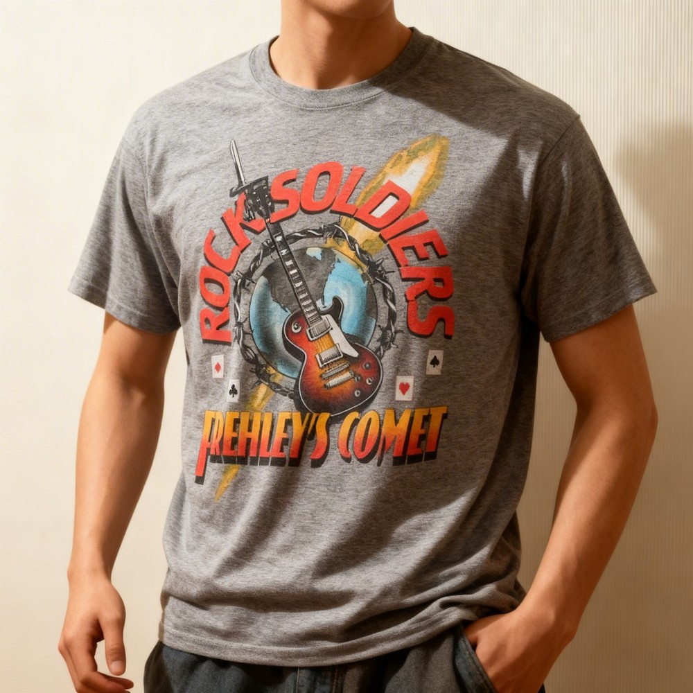 Ace Frehley 1987 ACE FREHLEY'S Comet Reprinted Unisex All Size Shirt 23D1081