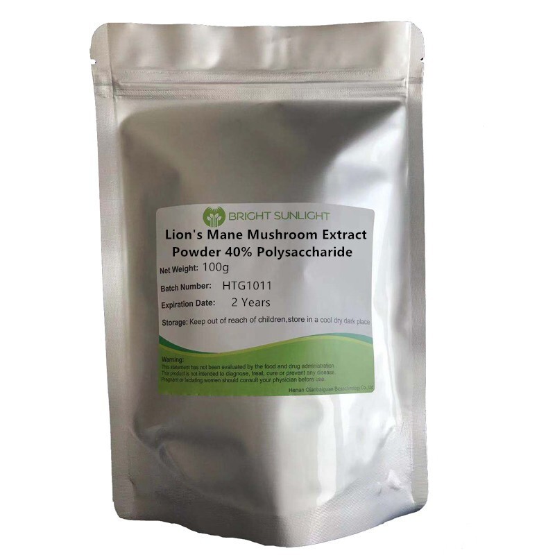 100g Lion's Mane Mushroom Extract Powder Hericium Erinaceus 40% Polysaccharide