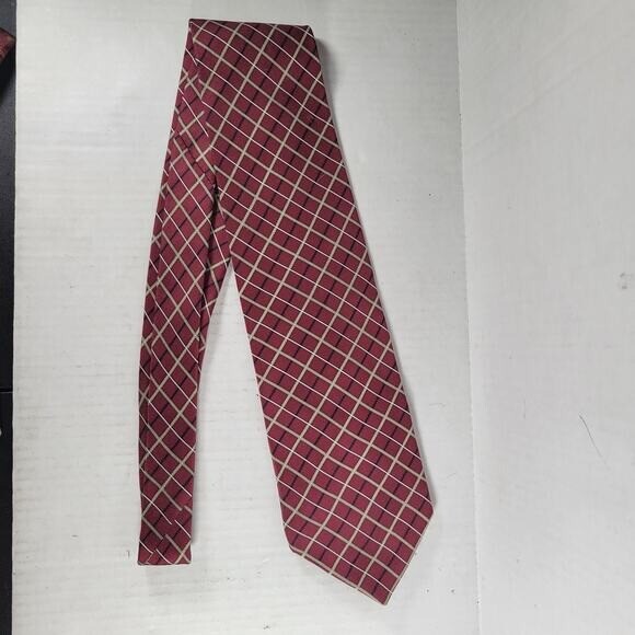 Imported Argyle Plaid Silk Jacquard Dress Tie by Ferrell Reed