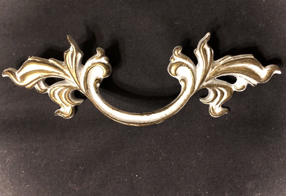 French Provincial Handle, Drawer Pull, Furniture Hardware, Brushed Brass