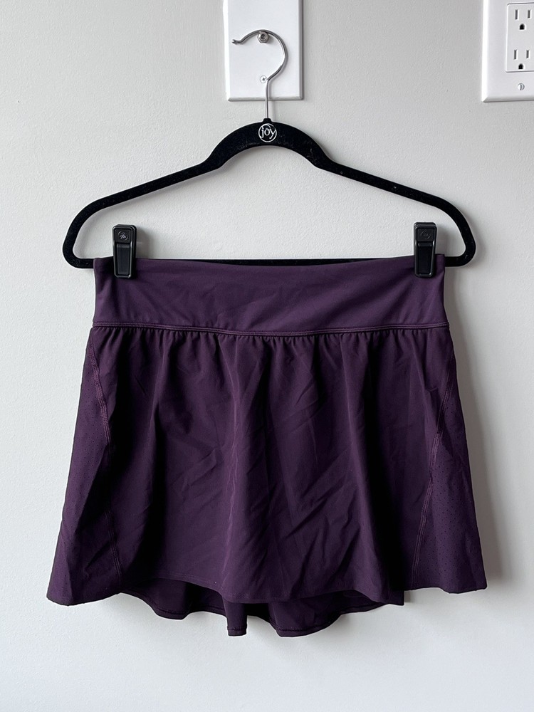 Spanx Women's Large Purple Jammy Plum Stretch Athletic Get Moving Skort 50196R