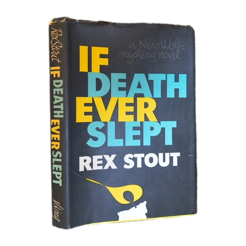 If Death Ever Slept by Rex Stout 1957 Viking BCE vintage