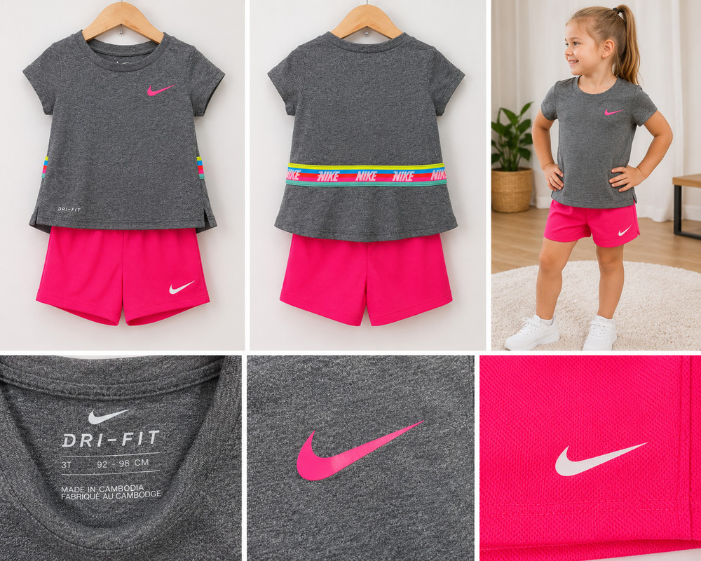 Nike Dri-FIT Toddler Girls 2-Piece Activewear Set – Size 3T