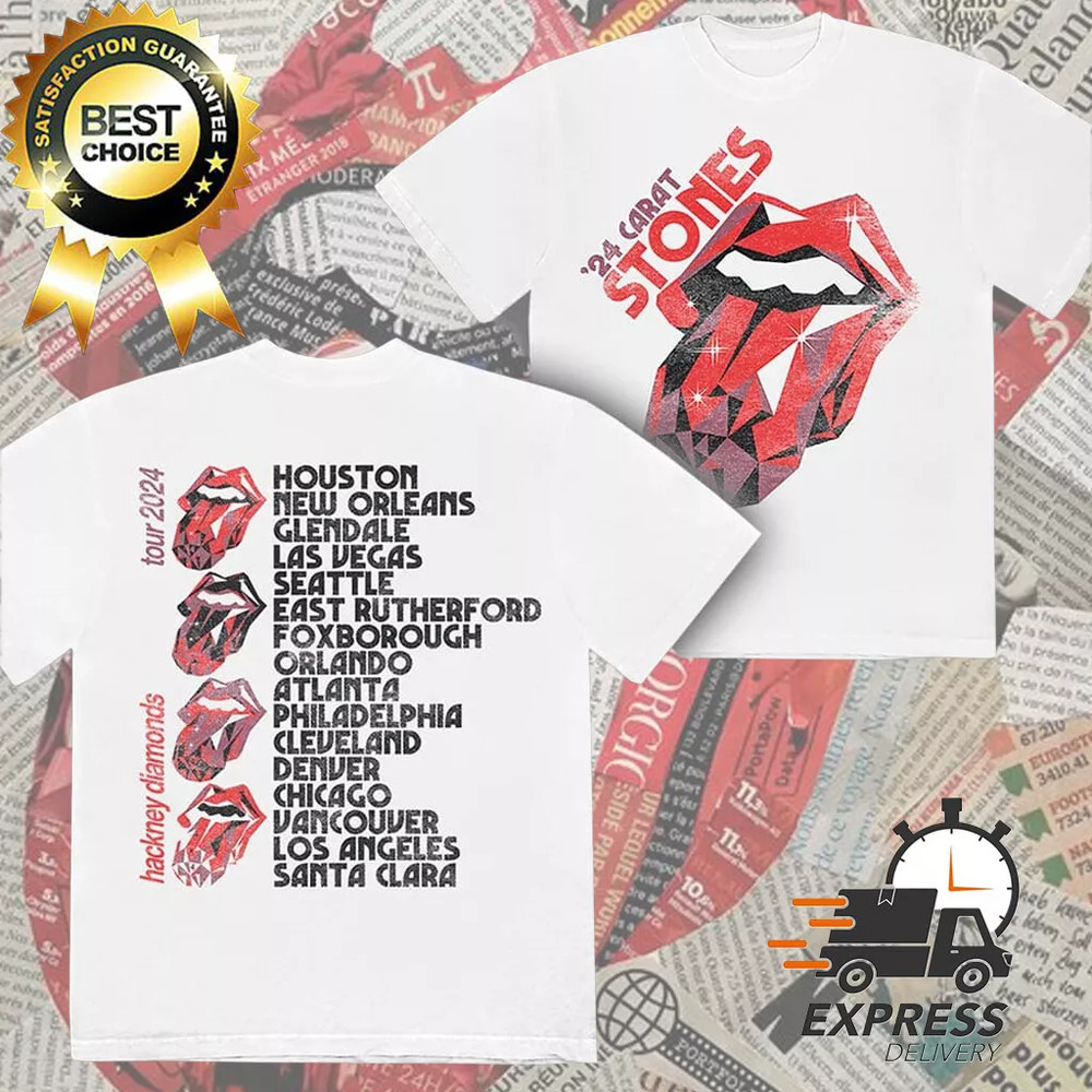 Best Offer!! Rolling Stones Hackney Diamonds Tour’24 Two Sides Unisex T-Shirt