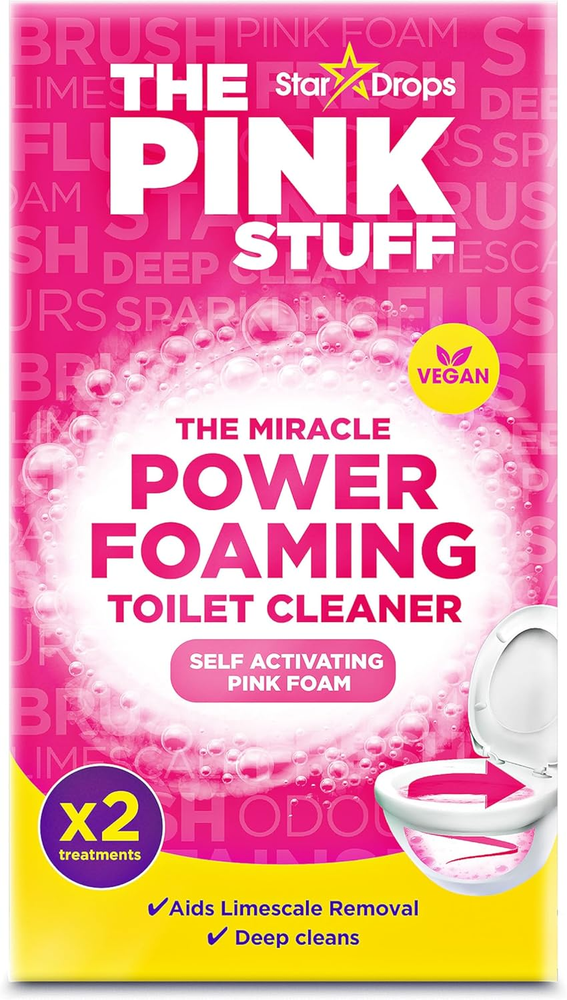 Stardrops - the Pink Stuff - the Miracle Power Foaming Toilet Cleaner - 2 Treatm