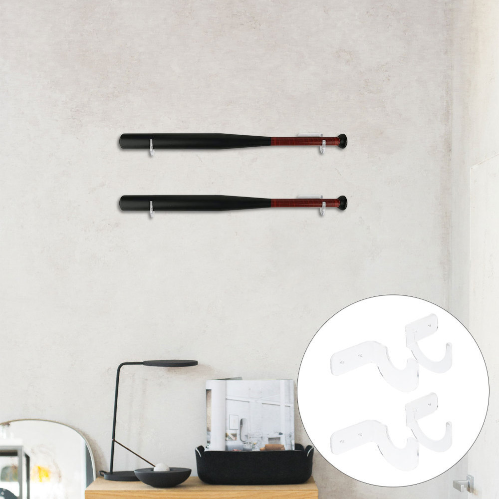 2 Acrylic Tennis & Golf Ball Display Stands for Bats & Cases  