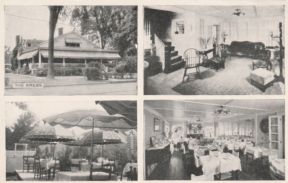 SKANEATELES,NEW YORK-THE KREBS 4VIEWS-B/W OUTSIDE VIEWS Postcard