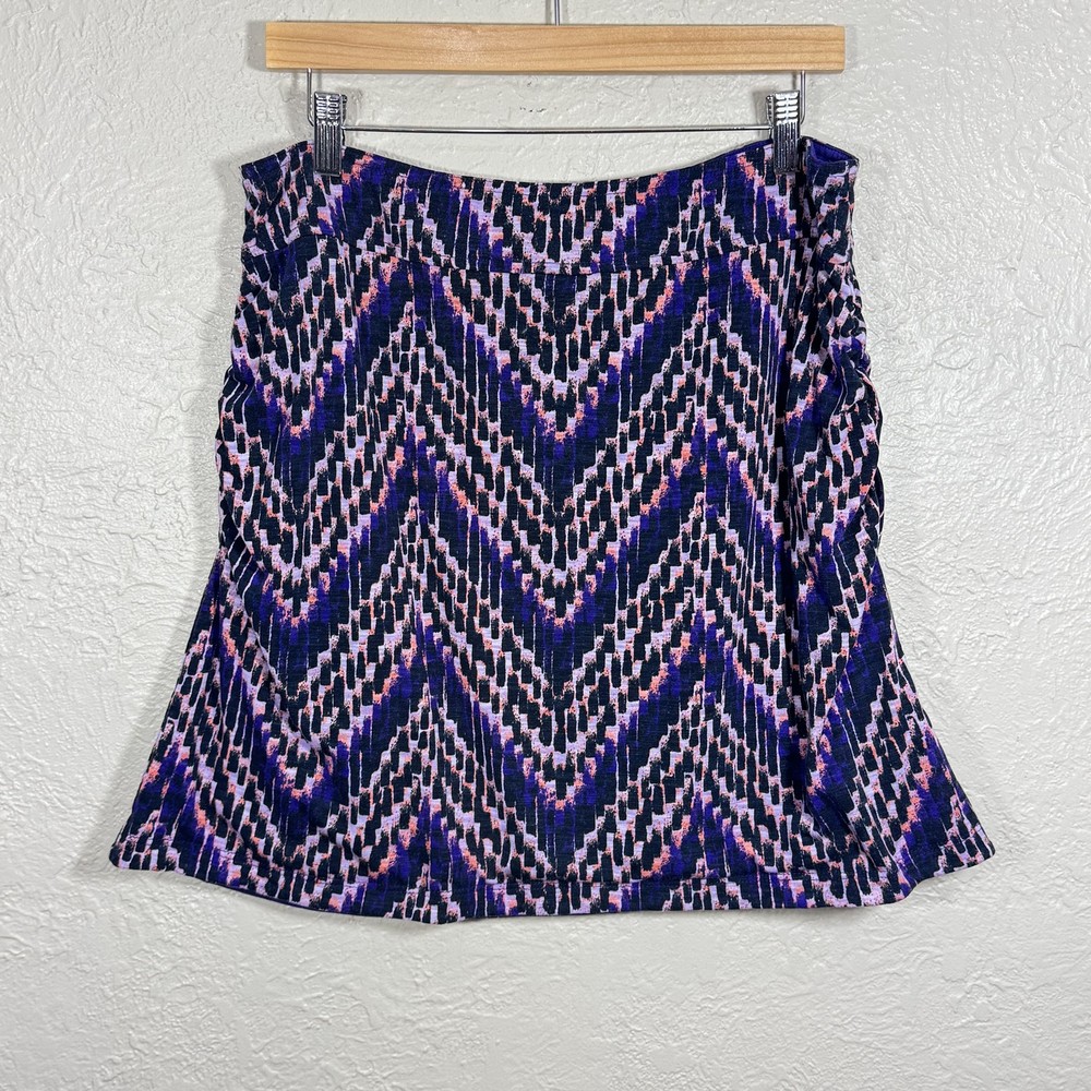 Reversible Purple Chevron Tennis Skirt Large for Pickleball & Prep