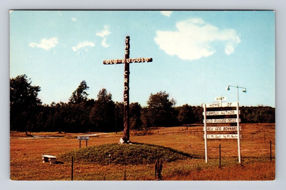 Reed City MI-Michigan, Old Rugged Cross Park, Antique, Vintage Souvenir Postcard