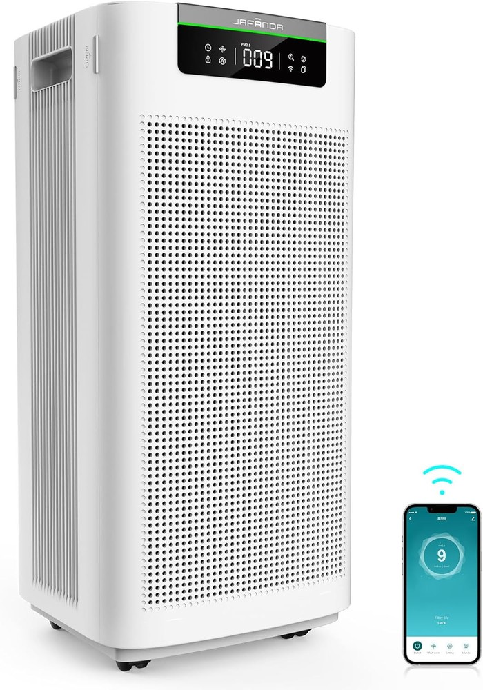 Jafända 3800 ft² Air Purifier for Large Rooms with APP Alexa Control White JF888