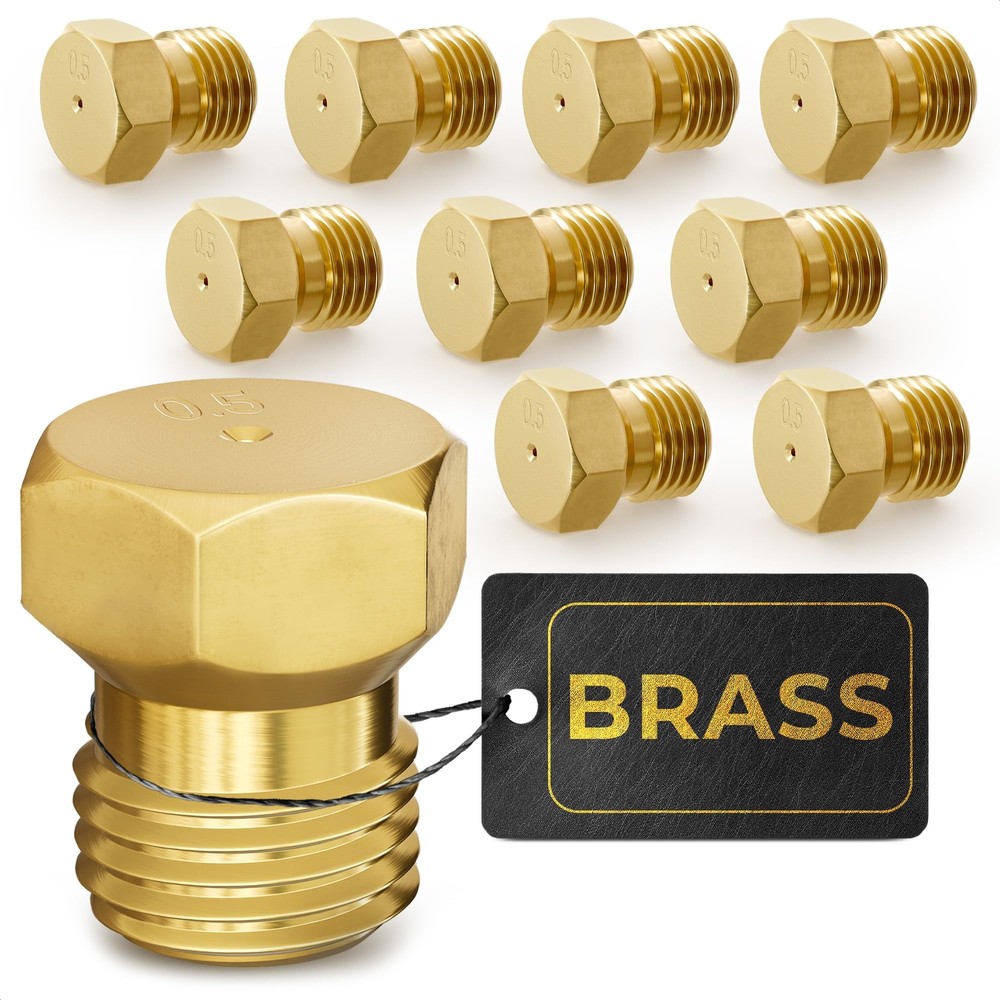 10Pcs Brass Jet Nozzle Propane Orifice Kit - Propane Grill Orifice Replacemen...
