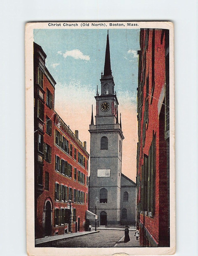 Postcard Christ Church (Old North)Boston Massachusetts USA
